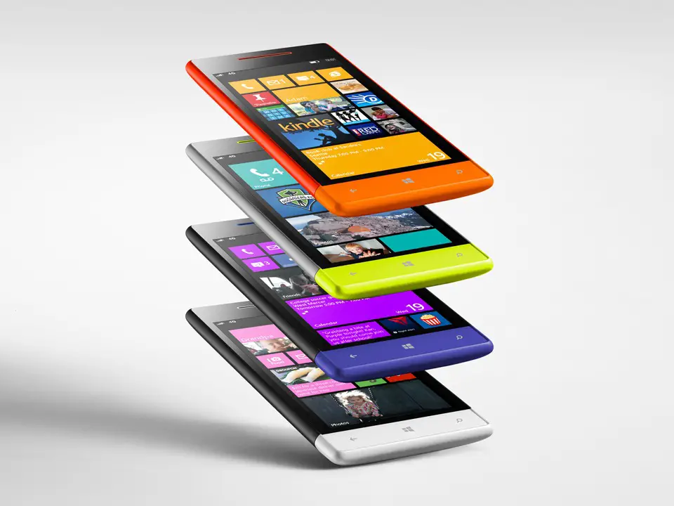 Windows Phone 8S by HTC stacked - for some reason we don't have an alt tag here