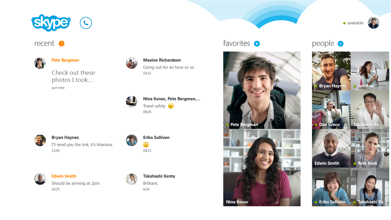 Skype for Windows 8 - for some reason we don't have an alt tag here