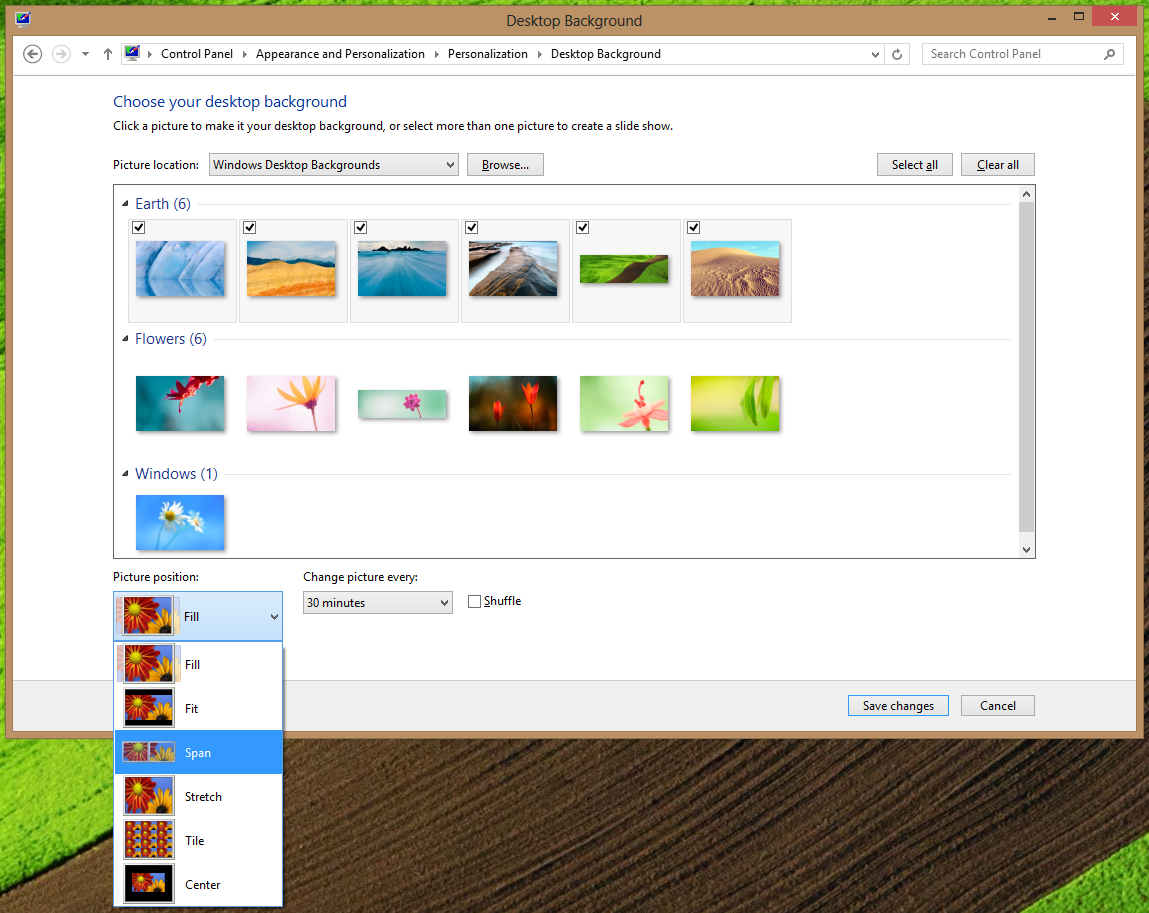 Windows 8 Desktop Personalization Desktop Background - for some reason we don't have an alt tag here