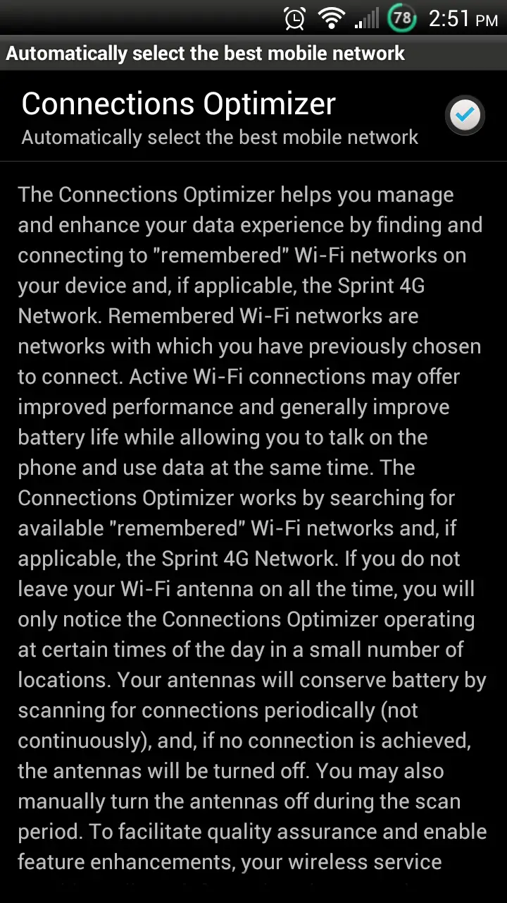Sprint Connections Optimizer - for some reason we don't have an alt tag here