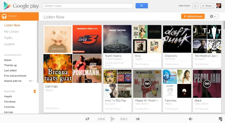 Google Play Music All Access screenshot - for some reason we don't have an alt tag here