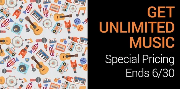 Special pricing Google Play Music All Access - for some reason we don't have an alt tag here