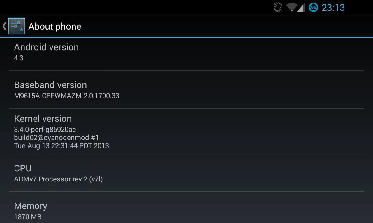 cyanogenmod android 4.3 nightly - for some reason we don't have an alt tag here