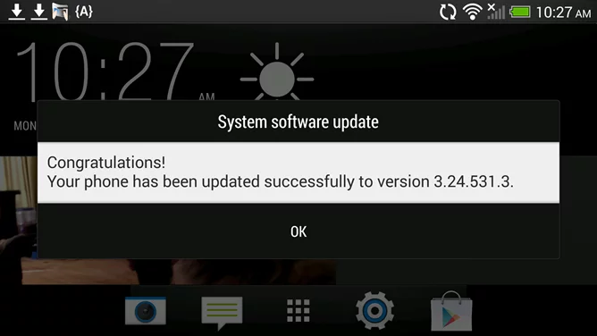 HTC One T Mobile OTA update - for some reason we don't have an alt tag here