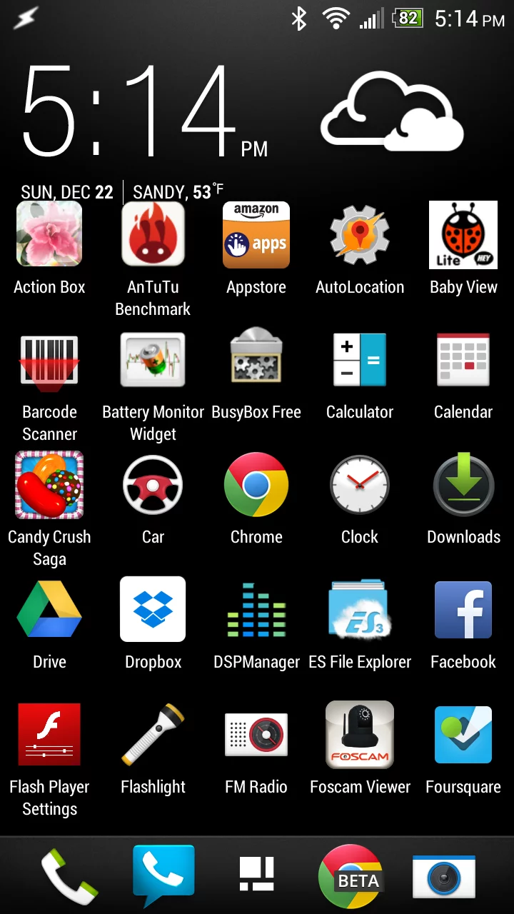 Modified app drawer