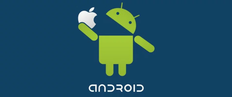 Android eat Apple - for some reason we don't have an alt tag here