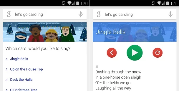 Google Now Christmas - for some reason we don't have an alt tag here