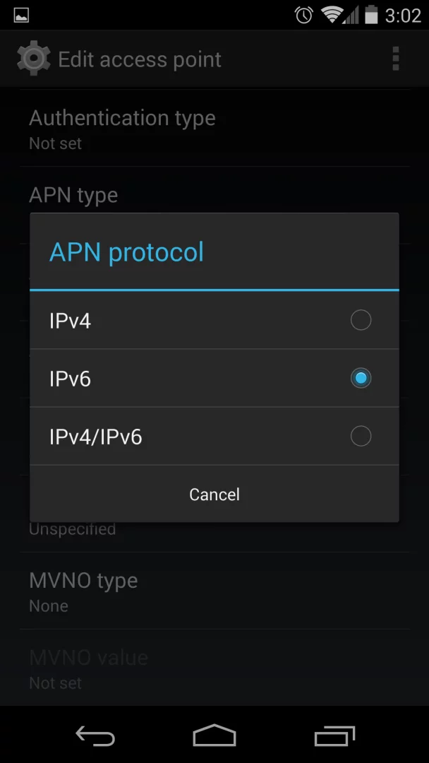 Android отключить ipv6 wifi