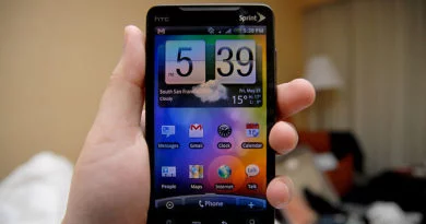 HTC EVO 4G image from WikiPedia because I'm too lazy to walk downstairs