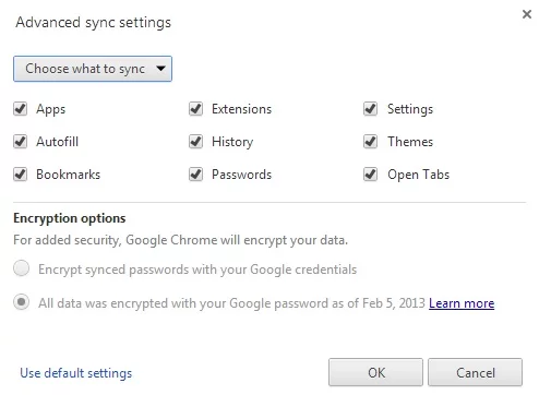 Chrome sync settings - for some reason we don't have an alt tag here