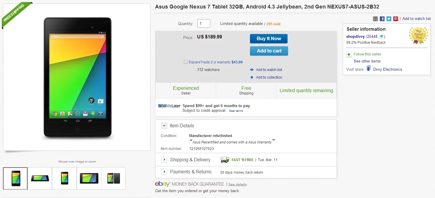Nexus 7 daily deal - for some reason we don't have an alt tag here