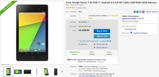 ebay Nexus deals - for some reason we don't have an alt tag here