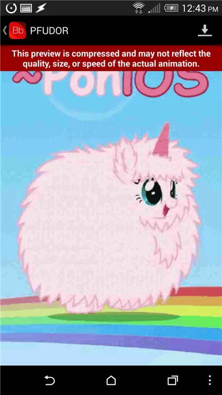 Fluffy bouncing unicorn