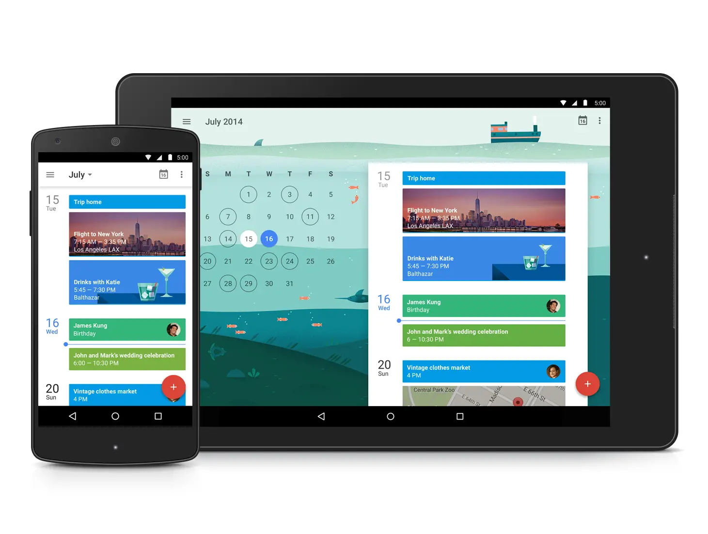 New Google Calendar on tablet - for some reason we don't have an alt tag here