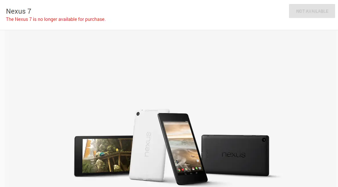 Nexus 7 discontinued - for some reason we don't have an alt tag here