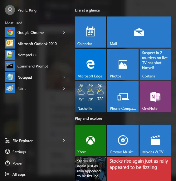 Wide ass start menu - for some reason we don't have an alt tag here