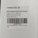 Fancy packaging for the CHOETECH 19W 3AMP portable solar charger