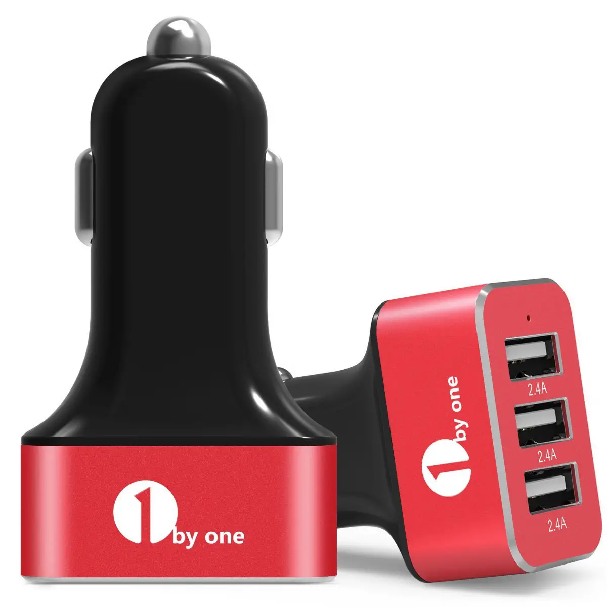 1byone 7.2A/36W Car Charger, Triple 3 USB Port[Smart Port], Smart Sense IC Adapts to All Device Default Charger Rate