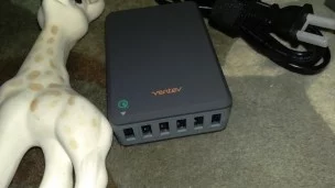 Ventev charger with Sophie the Giraffe for comparison