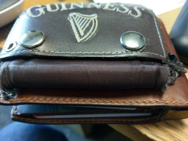 Nomad Bi-Fold Horween charging wallet vs Guinness wallet