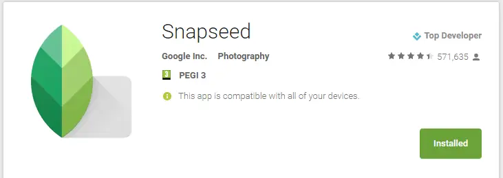 Snapseed – Android Apps on Google Play - for some reason we don't have an alt tag here