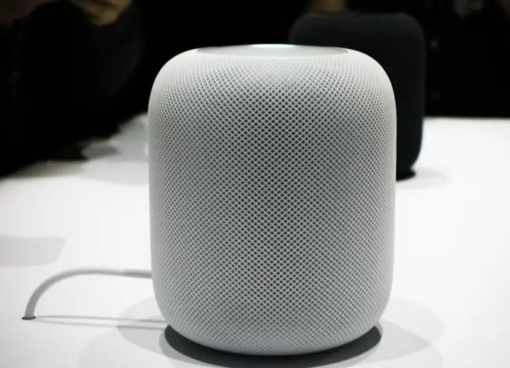 An Apple HomePod speaker - for some reason we don't have an alt tag here