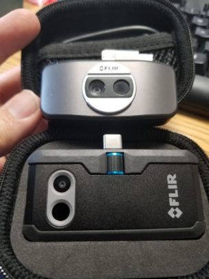 FLIR One above a FLIR One Pro