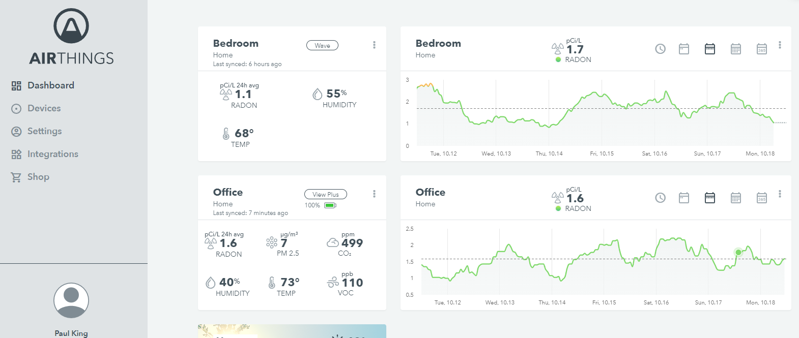 Airthings View Plus & original Wave