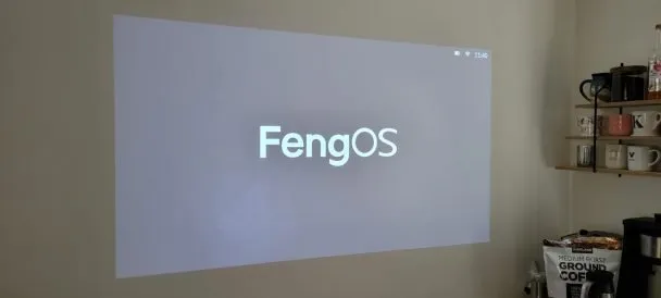 Wemax Go Advanced projector running FengOS