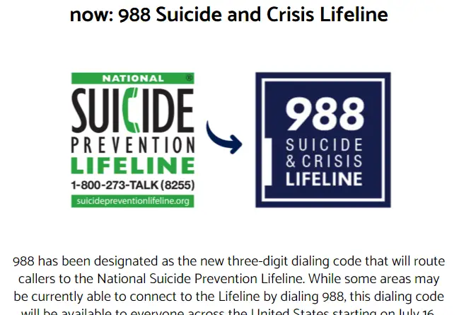 988 Suicide and Crisis Lifeline