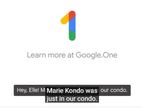 Google one ad