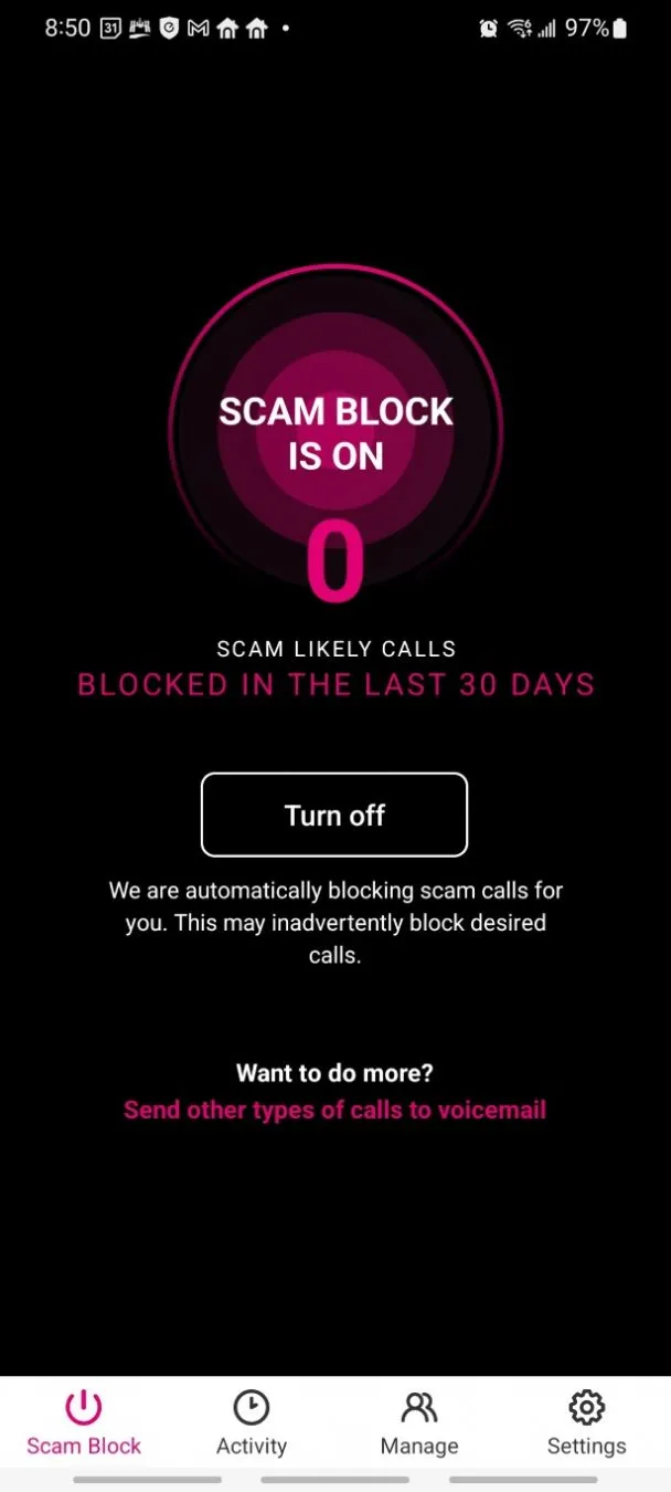 Scam Shield not working on T-Mobile