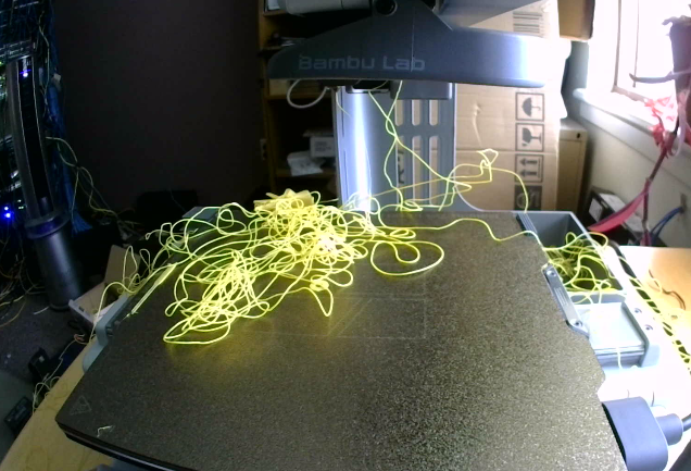 spaghetti print on the Bambu Labs A1 Mini
