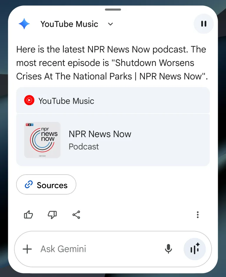 It&rsquo;s been 40 days now that Gemini/YT Music can&rsquo;t play my news/podcasts